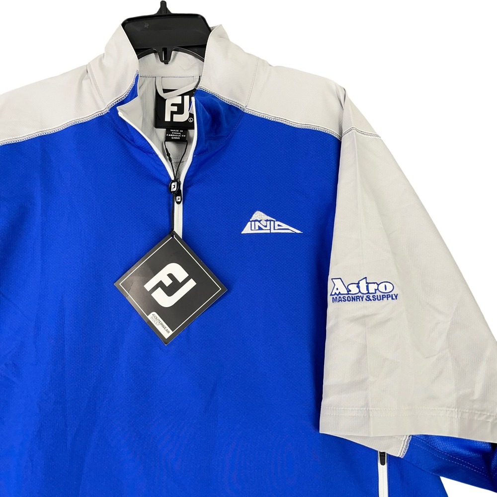 FootJoy Sport Wind Shirt Mens L Half Zip Windproof Water Repellent Golf Pullover